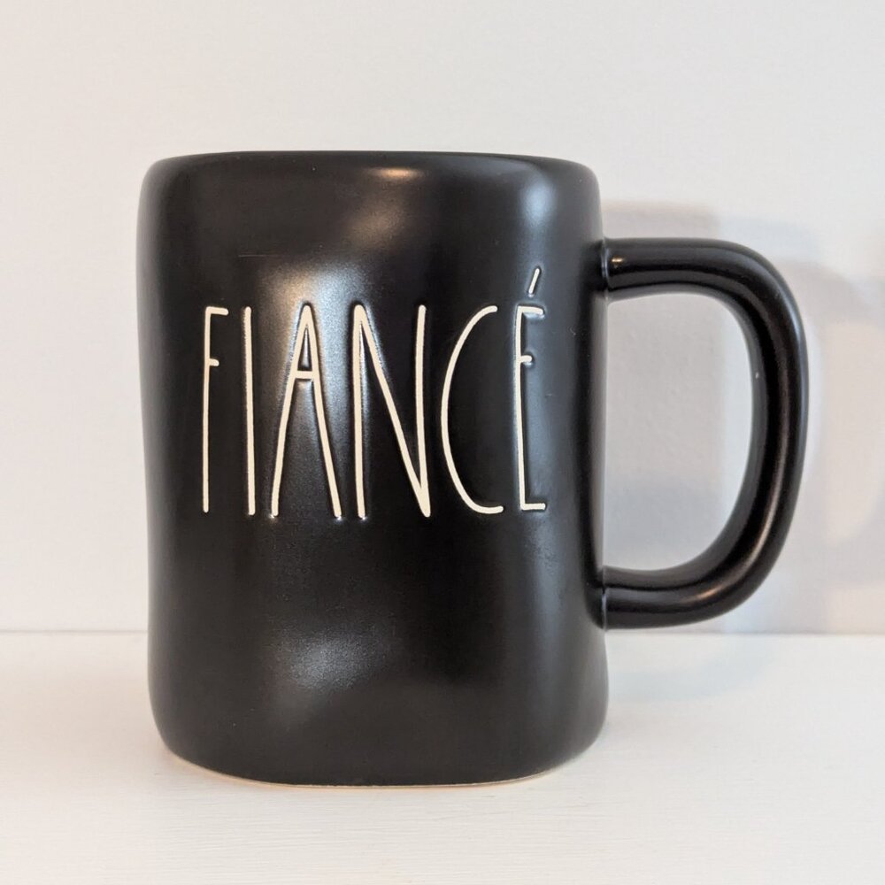 Rae Dunn by Magenta "Fiancé" Black Ceramic Mug